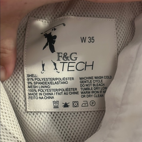 Cream Flat Front Tailored Shorts for Business Casual - Picture 2 of 6